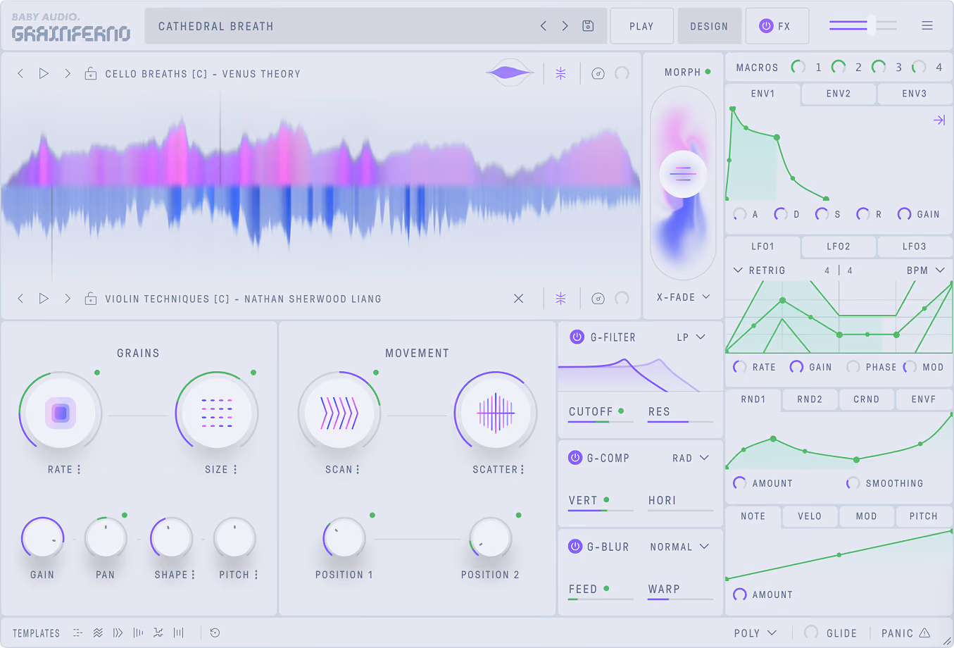 BABY Audio Grainferno: Granular-Synthese mit spielbarem Kern