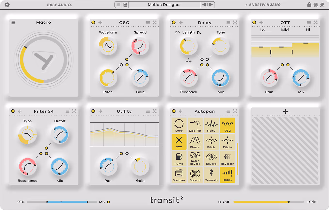 BABY Audio Transit 2: motion effects built for arrangement