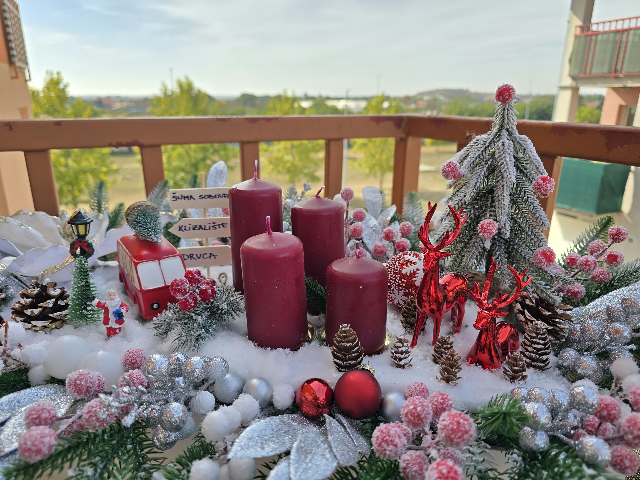 Christmas Fairytale centrepiece on a dining table
