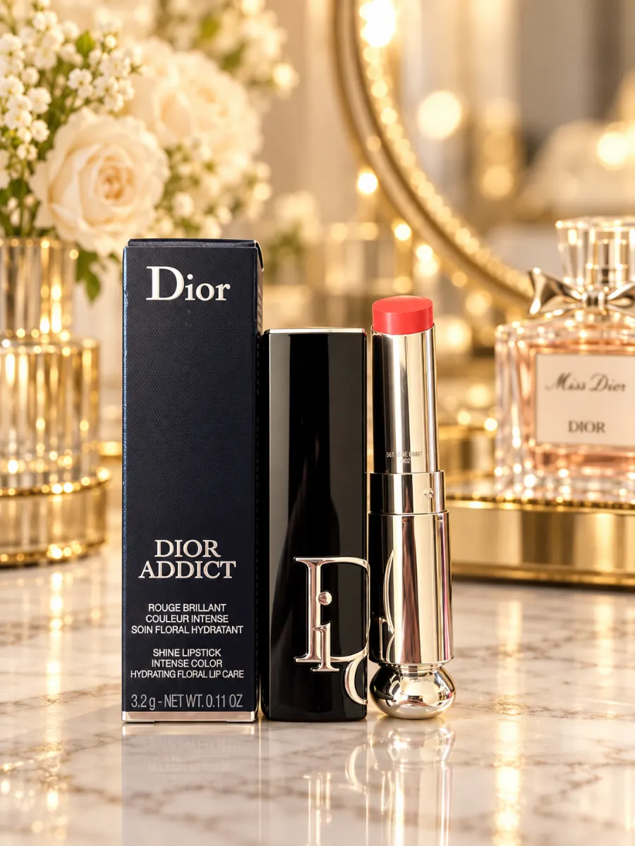 Christian Dior, Addict, Shine, Cream Lipstick, 567, Rose Bobby, Refilable, 3.2 g