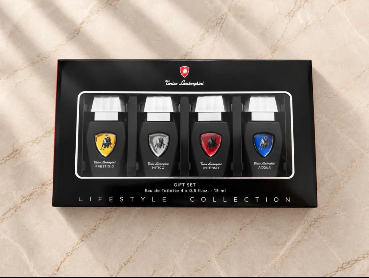 Set Torino Lamborghini: Prestigio, Mitico, Intenso, Acqua. 4 EDT x 15 ml