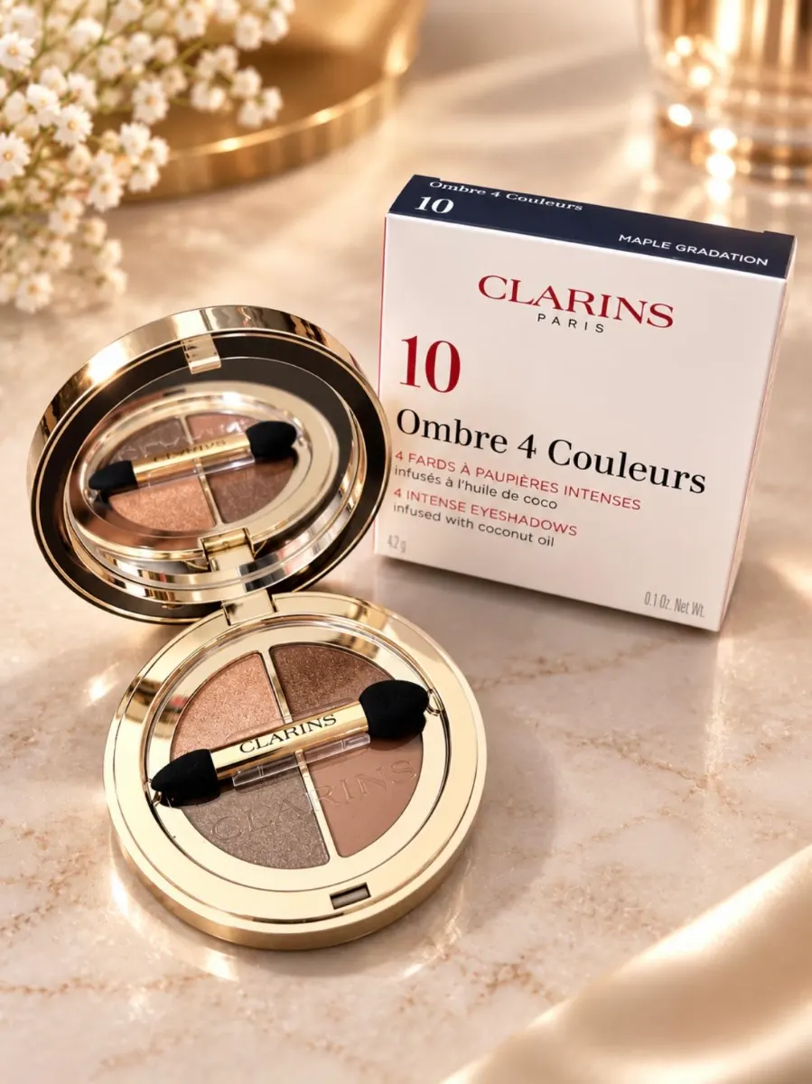 Clarins, Ombre 4 Colour, Eyeshadow Palette, 10, Maple Gradation, 4 Shades, 4.2 g