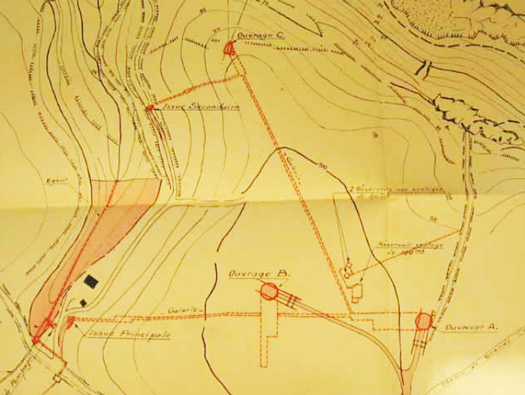 Castel Vendon,  Batterie Française Tourville, (Souterrain).