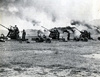 Vickers 3.7inch guns firing.