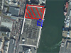 The red area is where the beams have been finished.
    The blue area only 
  where only five were placed.
  The rest has no beams on them at all.