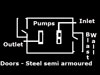 Plan of a pump house.