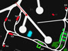 Blue the hangars and red arrow the direction of the photo.