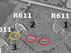 There was a bunker (circled yellow).
