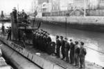 U-boat entering the lock.