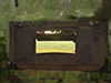 A shutter for a pillbox embrasure.