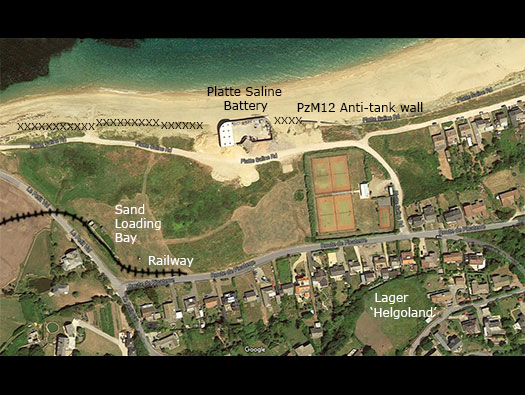 Alderney, Panzermauer 12,  Platte Saline