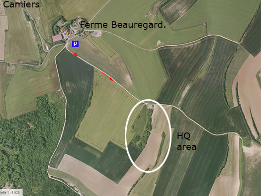 StP Beauregard, Stab. Gren. Reg.150, Camiers