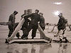 Assembling the beach defences.
