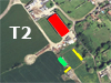 Red - T2 hangar.
    Yellow - Nissen huts.
    Green - Temporary brick hut.