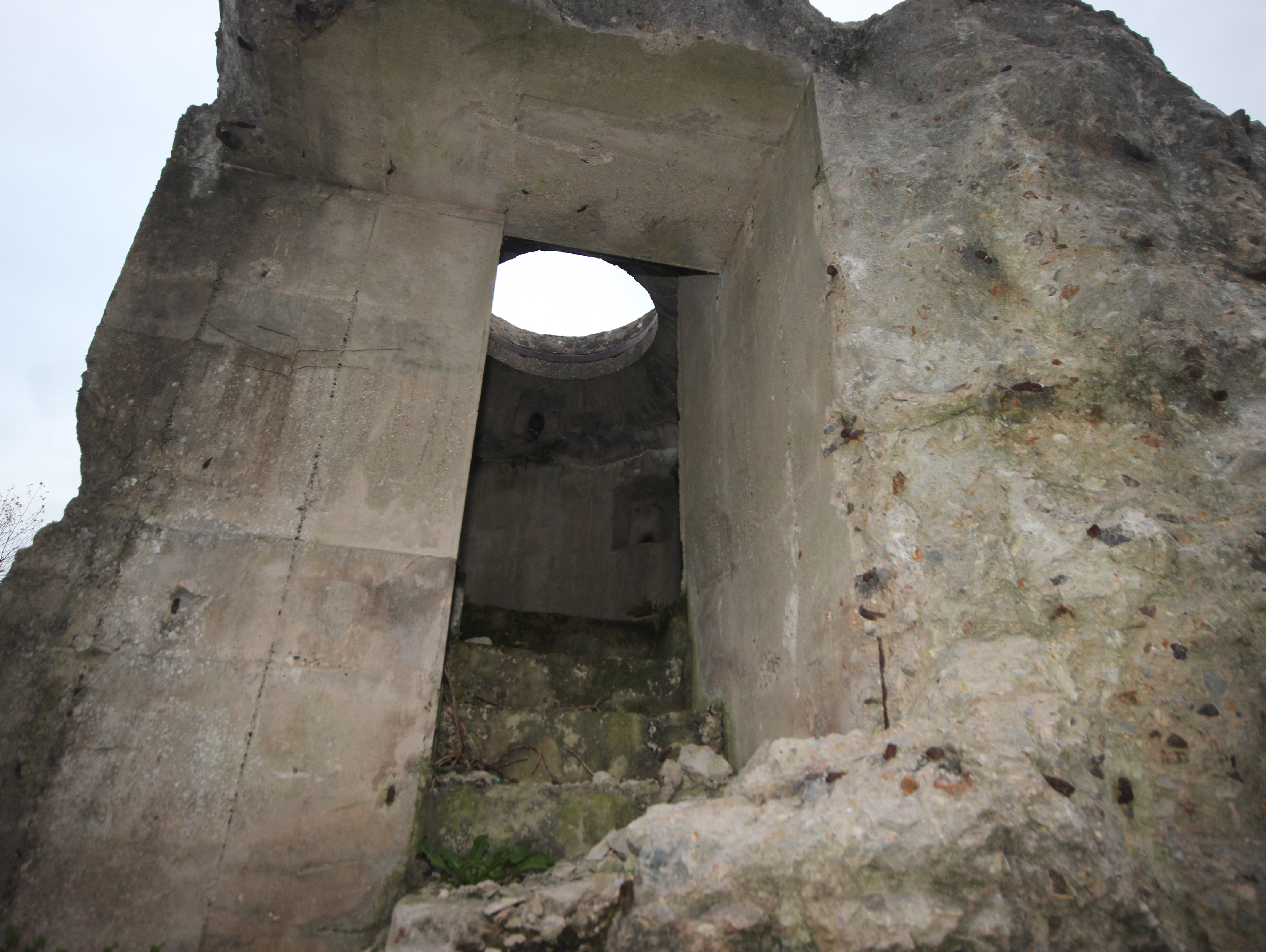 Showing the entrance into a Tobruk on a bunker in Brittany.
