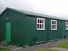 Tin hut.
