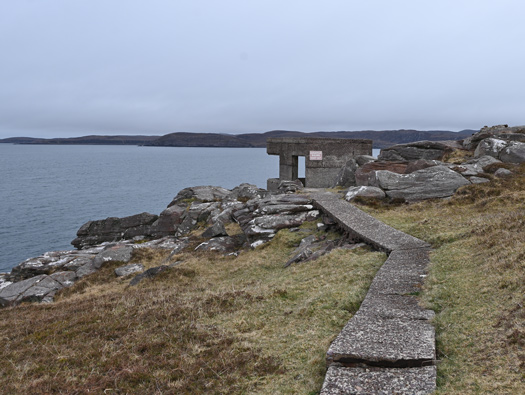 Emergency Coastal Battery,
Rubha nan Sasan (Cove).