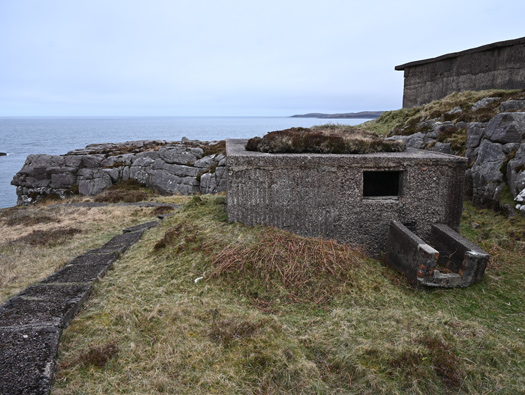 Emergency Coastal Battery,
Rubha nan Sasan (Cove).