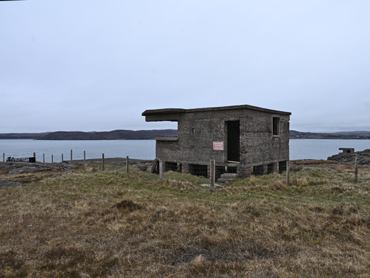 Emergency Coastal Battery,  Rubha nan Sasan (Cove),  Loch Ewe, Ross and Cromarty, Scotland.