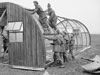 Nissen hut under construction