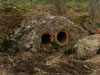 Cable pipes that were dug up around the aircraft dispersals.