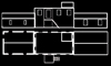 Plan and elevation plan of the control tower with the extra buildings attached with operations and training rooms all now removed.