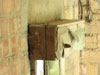 Wooden blackout pelmet.