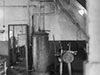 The hot water tank.