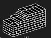 The walls were 13 1/2  inch thick and maybe this type of bond, a solid wall.