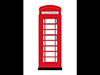 Iconic red phone box.