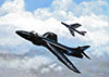 A painting by Mr Choi of a Hunter Mk.6 of Sqn Ldr Topp of 111Sqn RAF Wattisham 1958.