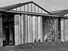 Bi-fold doors on Handley Page shed. Esavian Doors.