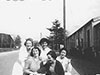 Back left, me, then Rene Sainsbury. Next left is Ruth Burgess, Reba Sainsbury ( dark cardigan) and then Mrs Dora Burke. Photo about 1961.