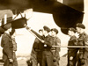 Attaching the tow cable to an Albermarle.