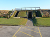 Underground radio room built into the castle wall of Old Sarum.
