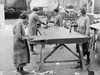 Women doping a wing.