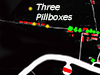 The area of the pillboxes.
    Yellow - Pillboxes.
    Red - Huts.