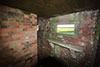 Machine gun embrasure this one was not fitted with a steel shutter.