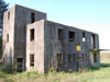 The rear of the control tower showing the stair well on the rear.