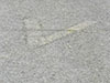 Perimeter track  marking still showing up directing planes into the hangar.