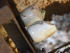 Ceramic insulators.