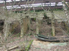 RAF Hurn butt showing the strengthening walls at the rear and some sand still in place.
