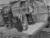 Inside a damaged cabin on a Würzburg radar.