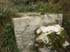 Brickwork on the side of the trench.