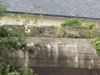 The distinctive crenellation camouflage around its roof.
