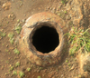 Periscope tube on the roof of the bunker.