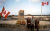 Memorial near the coast at Santec where they were washed up.