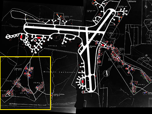 RAF Stoney Cross, USAAF Station 452, Hampshire. Communal Sites of 2,3,4,5 & 6 and the sewage site No.2.