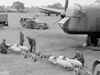 Whitley at RAF Linton-on-Ouse being bombed up.