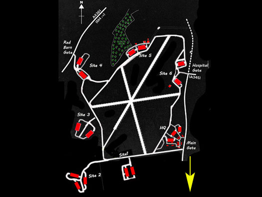 RAF Wroughton aircraft machine gun butts.